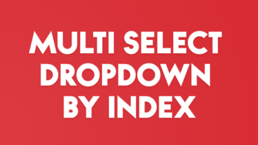 MULTI SELECT DROPDOWN BY INDEX